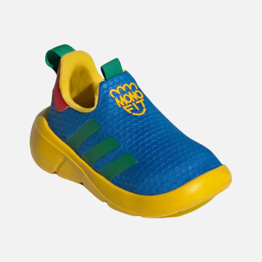 Adidas Monofit Trainer Slip-on Kids Unisex Shoes (0-3 Year) -Shock Blue/Green/Eqt Yellow