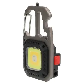 Cob keychain work light with battery 8 mode high lumens portable led for camping running hiking