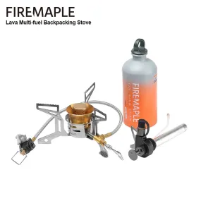 Fire-Maple Lava Portable Camping Stove with Fuel Bottle - Multi-Fuel Backpacking Stove for Outdoor Hiking and Camping