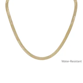 Gold Snake Chain Water Resistant Necklace