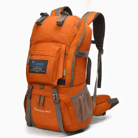 Hiking backpack with rain cover (40L) Orange