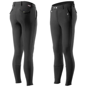 Horze GP Men's Silicone Knee-Patch Breeches (Black)