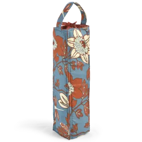 Passion Flower Blue Spice Padded Wine Bag