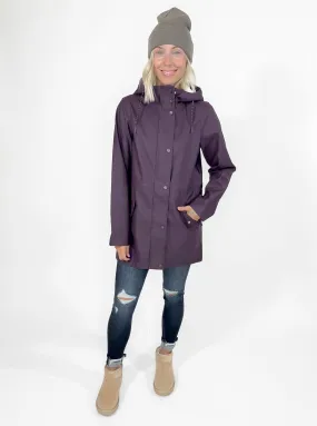 VERO MODA Sitka Rain Jacket- PLUM